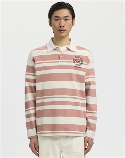 Selected - SLHRelaxjack Polo - Egret/ Rose Dawn